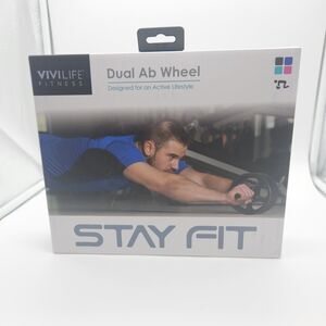 Dual Ab Wheel by STAY FIT- VIVILIFE Fitness - Designed for an Active Lifestyle